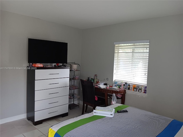 view of tiled bedroom