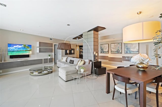 9601 Collins Ave Unit 1208, Bal Harbour, FL 33154 - living room with light tile patterned floors