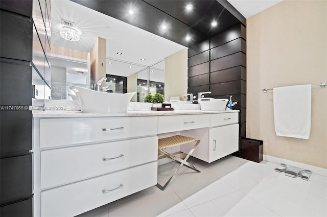9601 Collins Ave Unit 1208, Bal Harbour, FL 33154 - full bathroom featuring vanity and tile patterned flooring