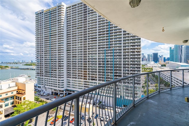 1750 N Bayshore Dr Unit 1602, Miami, FL 33132 - balcony featuring a city view and a water view