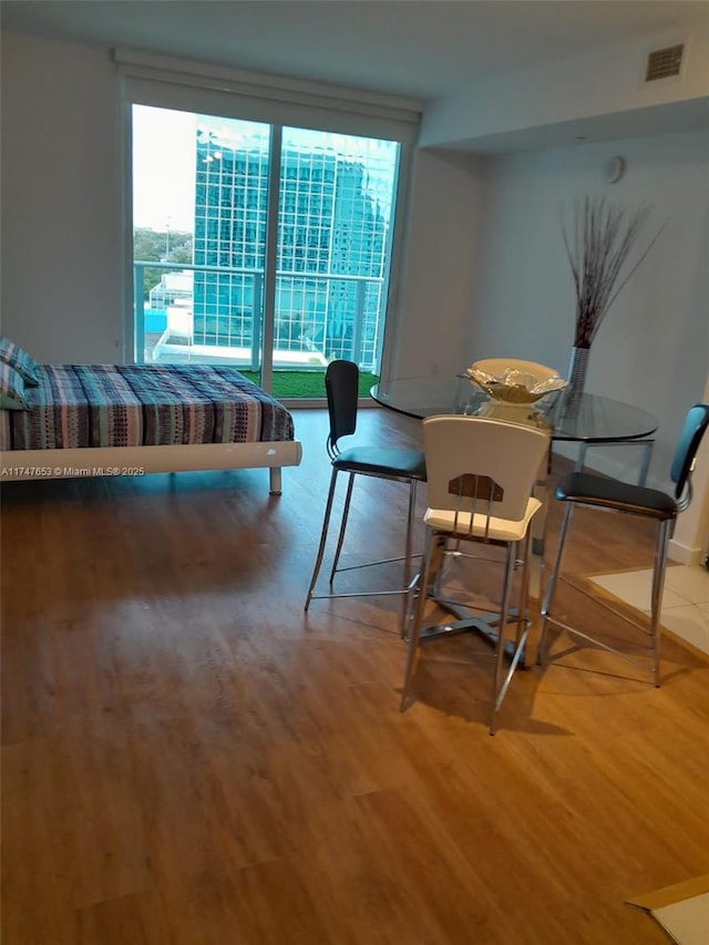 interior space featuring wood-type flooring