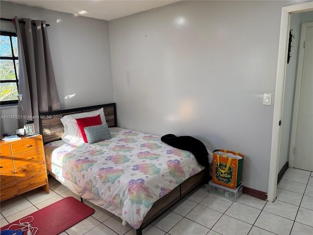 view of tiled bedroom