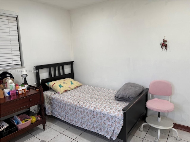 view of tiled bedroom