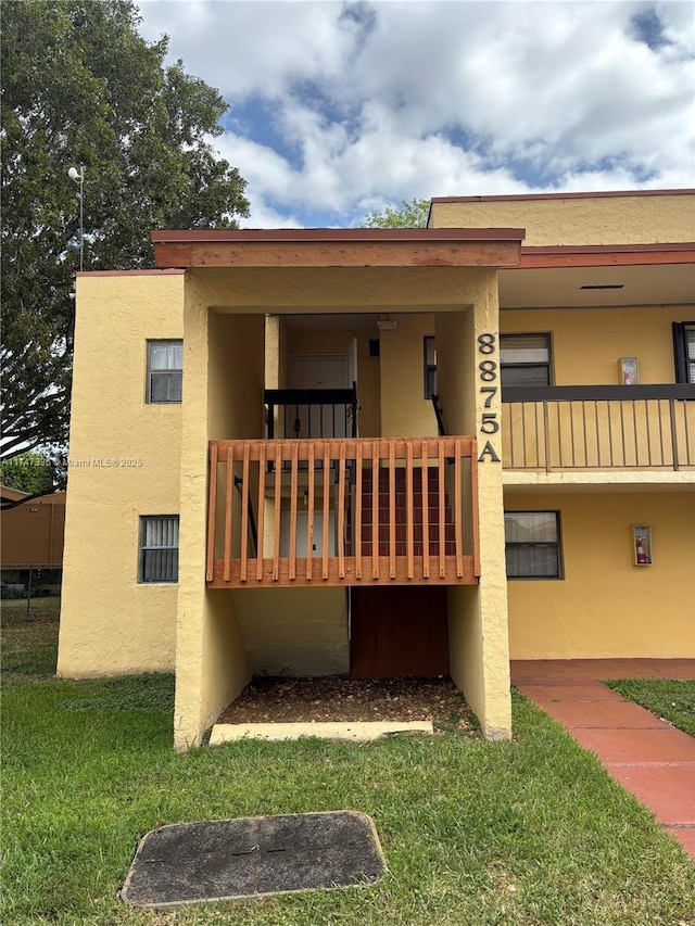 exterior space with a balcony