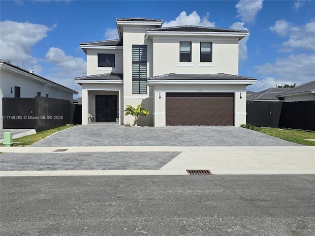 view of front of home featuring a garage