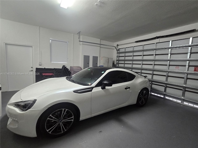 garage with electric panel