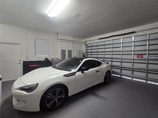 garage with electric panel