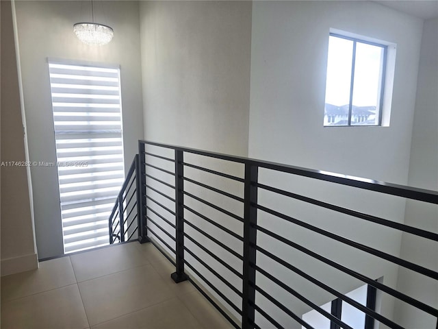 hall featuring tile patterned floors