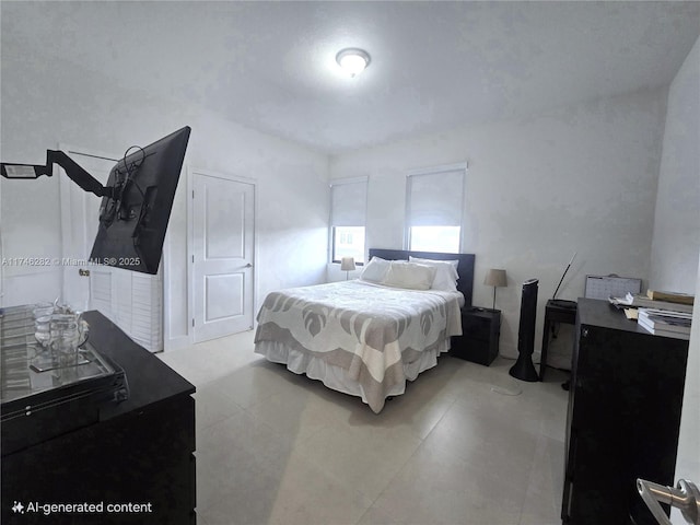 view of tiled bedroom