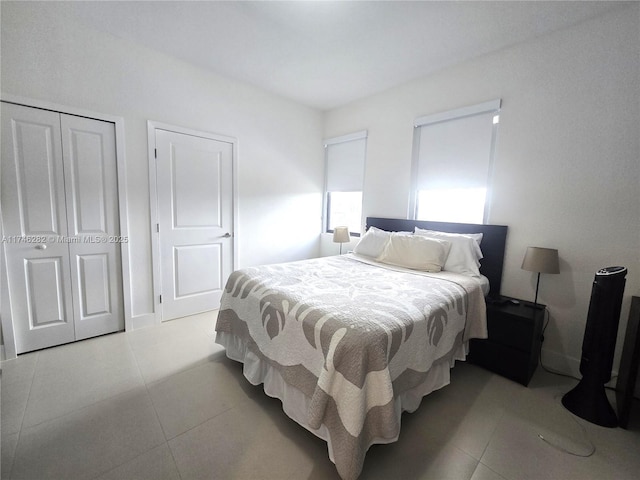 view of tiled bedroom