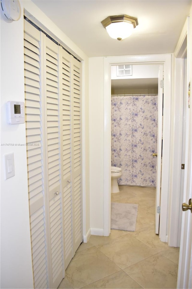 hallway with visible vents