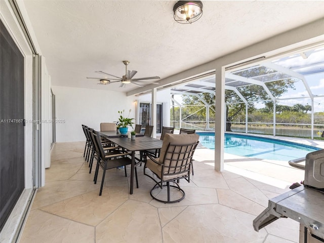 exterior space with a textured ceiling