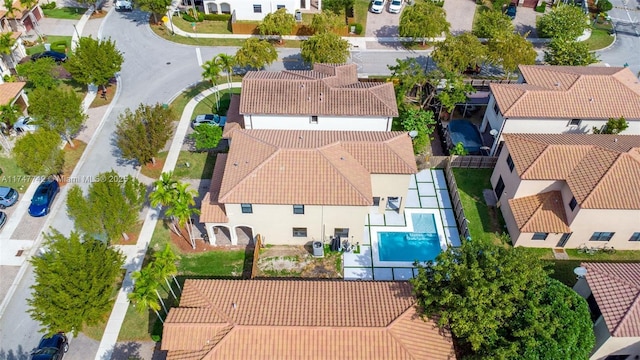 aerial view featuring a residential view