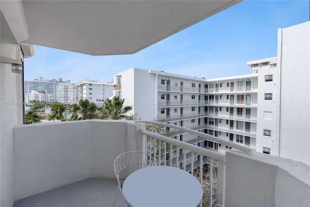 balcony featuring a view of city