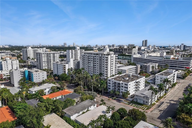 birds eye view of property featuring a view of city