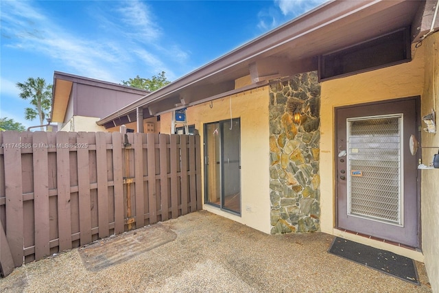 view of doorway to property