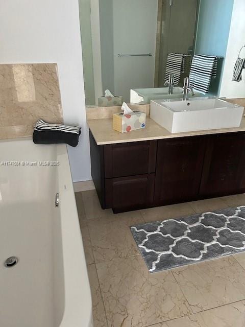 bathroom with vanity