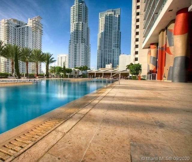50 Biscayne Blvd Unit 3505, Miami, FL 33132 - community pool featuring a view of city