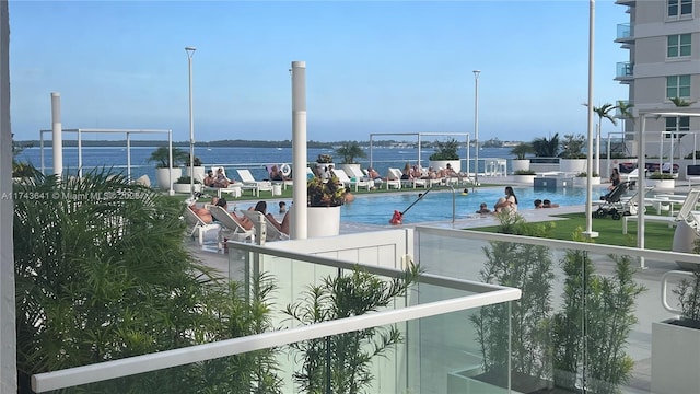 view of water feature