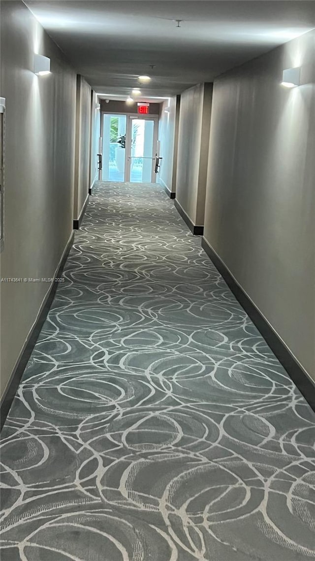 hallway with baseboards