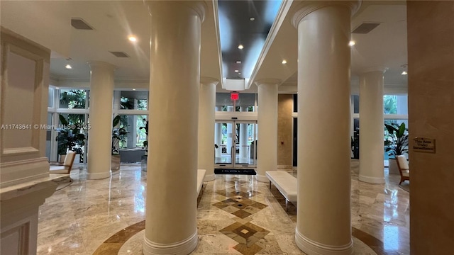 lobby featuring visible vents