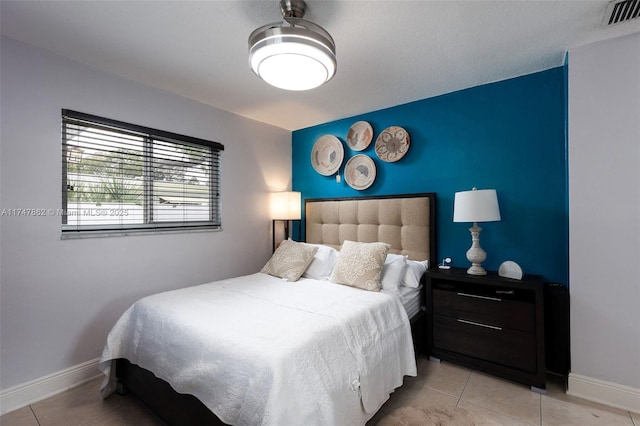 view of tiled bedroom