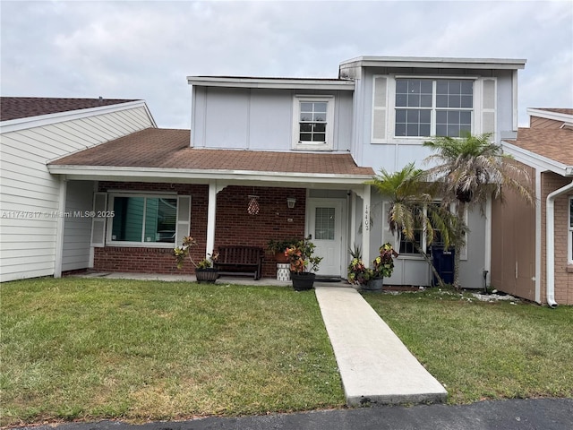 view of front of house with a front yard