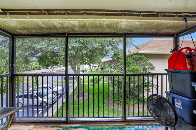 view of sunroom