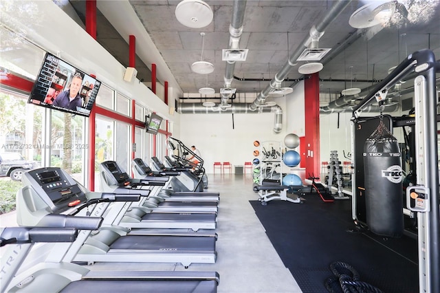 view of exercise room