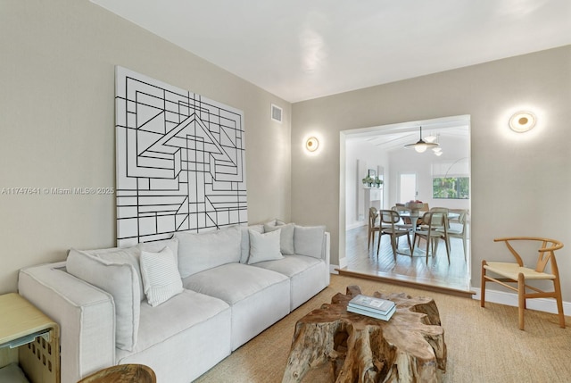 view of carpeted living room