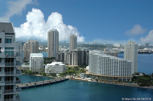 city view with a water view