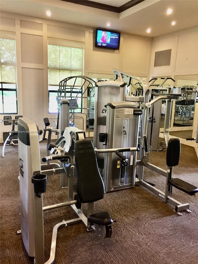 view of exercise room