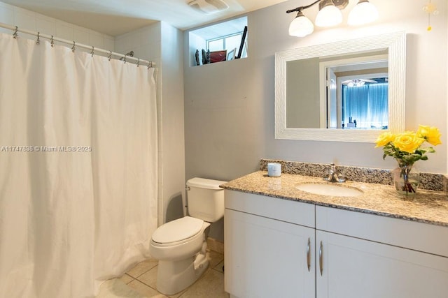 7270 SW 88th St Unit B308, Miami, FL 33156 - bathroom featuring tile patterned floors, vanity, toilet, and healthy amount of natural light