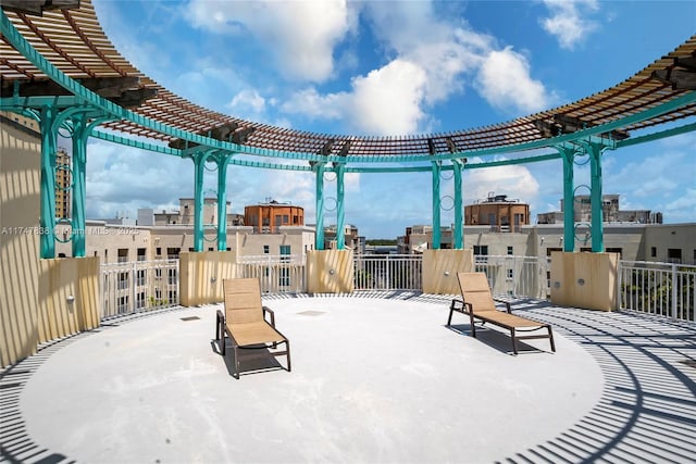 7270 SW 88th St Unit B308, Miami, FL 33156 - view of patio / terrace featuring a pergola
