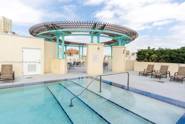 7270 SW 88th St Unit B308, Miami, FL 33156 - community pool with a pergola and a patio