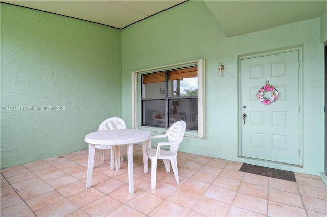 view of patio featuring outdoor dining space