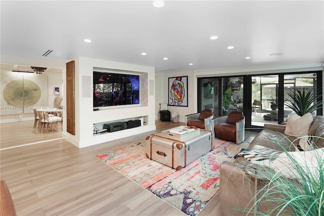 1301 Adams St, Hollywood, FL 33019 - living room featuring light wood-type flooring