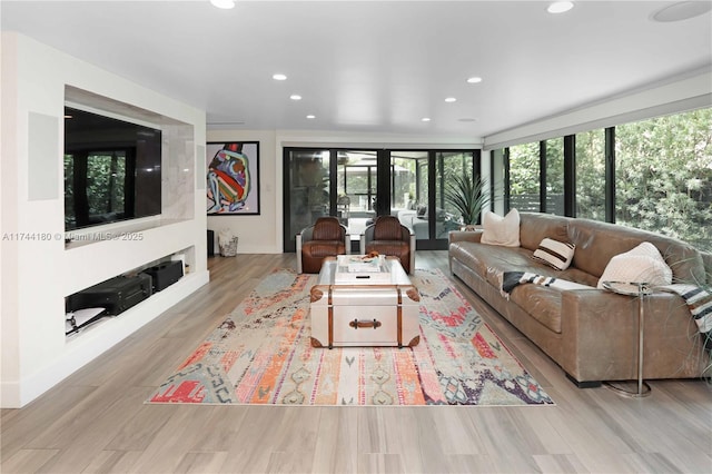1301 Adams St, Hollywood, FL 33019 - living room featuring light wood-type flooring