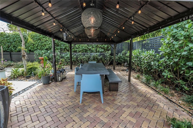 1301 Adams St, Hollywood, FL 33019 - view of patio featuring a gazebo