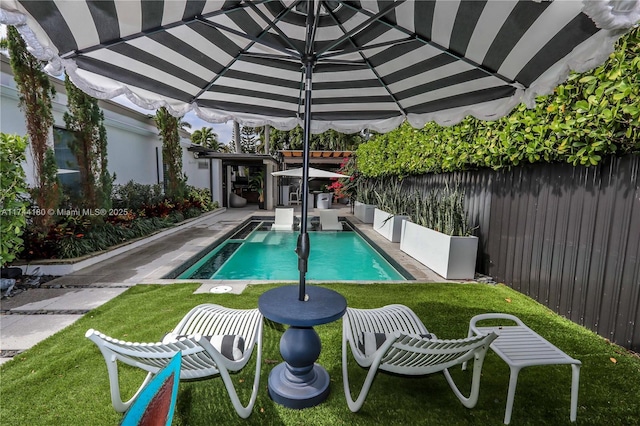 1301 Adams St, Hollywood, FL 33019 - view of pool featuring a yard