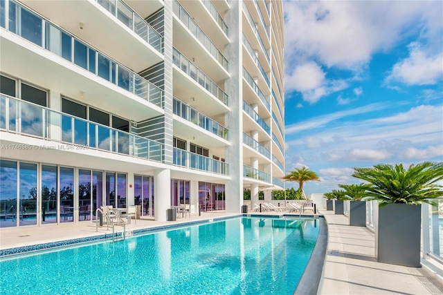 view of pool with a patio