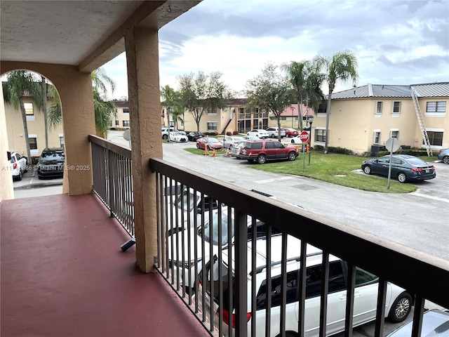 balcony featuring a residential view