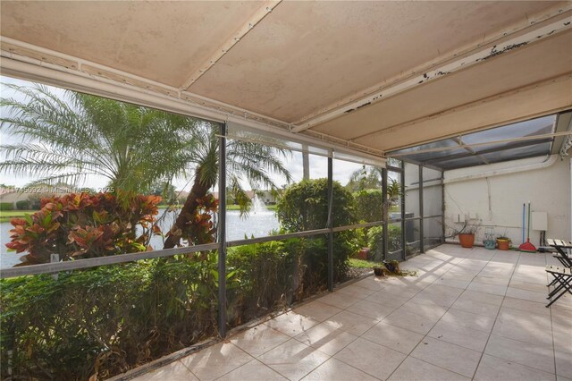 8639 Eagle Run Dr Unit 11, Boca Raton, FL 33434 - unfurnished sunroom with a water view