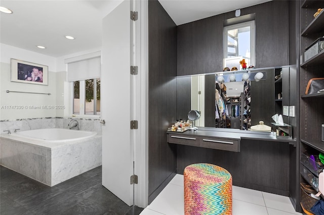 211 Water Way Unit 211, Miami Beach, FL 33141 - full bathroom featuring tile patterned floors and a bath
