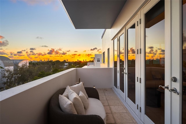 211 Water Way Unit 211, Miami Beach, FL 33141 - balcony at dusk featuring french doors