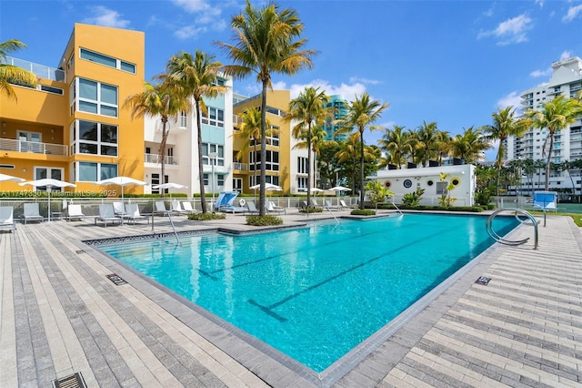 211 Water Way Unit 211, Miami Beach, FL 33141 - pool with a patio and fence