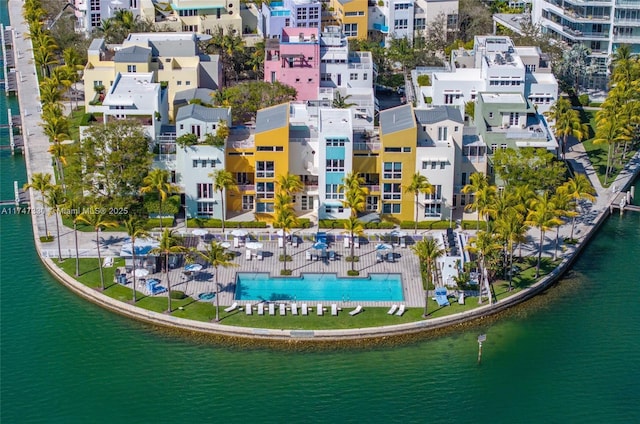 211 Water Way Unit 211, Miami Beach, FL 33141 - aerial view featuring a water view