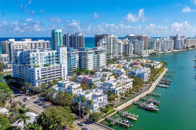 211 Water Way Unit 211, Miami Beach, FL 33141 - aerial view with a view of city and a water view