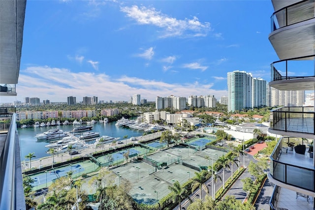 exterior space featuring a city view