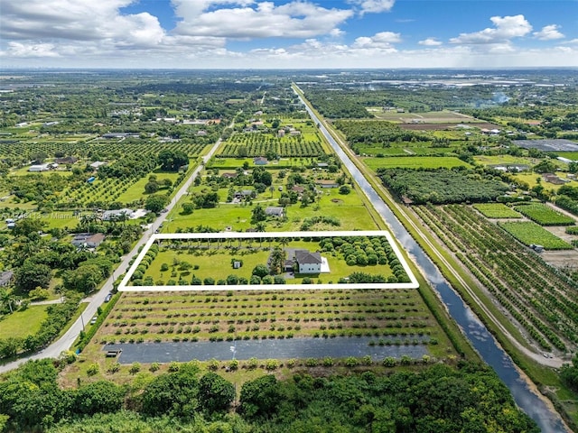 bird's eye view featuring a rural view